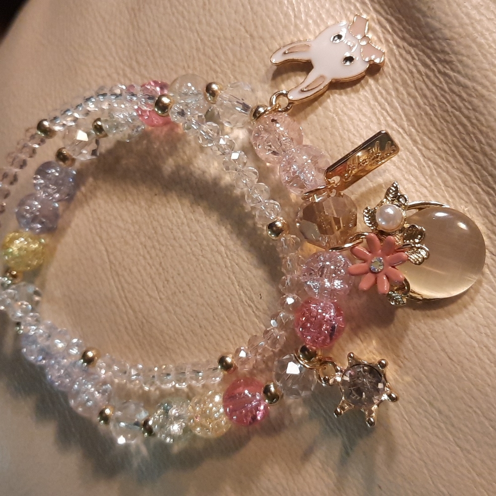 Gypsy Sun handmade White Rabbit Hand made Bracelet - Picture 4 of 5